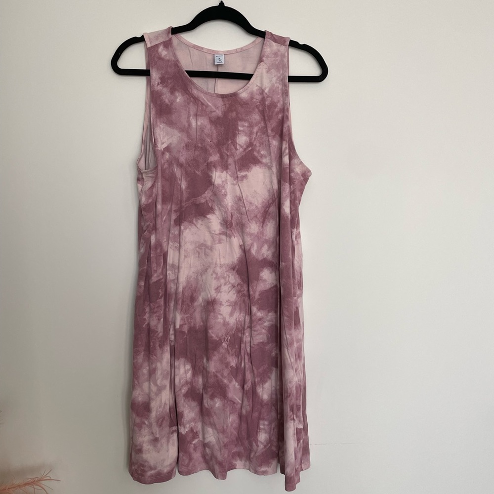 Casual pink marble Print Dress